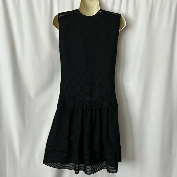 Burberry Brit Authenticated Black Embroidery Cotton Sleeveless Dress *Sz 2* 🌺🌺 - Picture 2 of 7